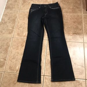 Cache boot cut dark wash jeans